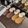 2026 Winter Kids Snow Boots Girls Boys Warm Fleece-Lined Ankle Anti-Slip Rubber Sole PU Leather