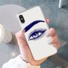 Eyelash pattern And Eyebrow Drawing Phone Case for iphone 13 8 7 6 6S Plus X 5S SE 2020 XR 11 12 mini pro XS MAX