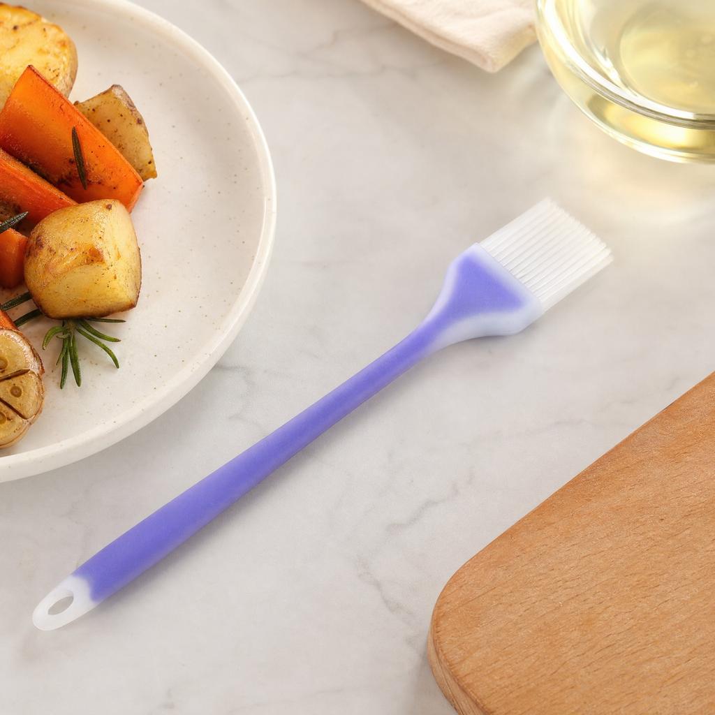 Silicone Basting Brush Food-Grade One-Piece Translucent Colorful Design Small Size for BBQ Grilling Baking and Kitchen Use