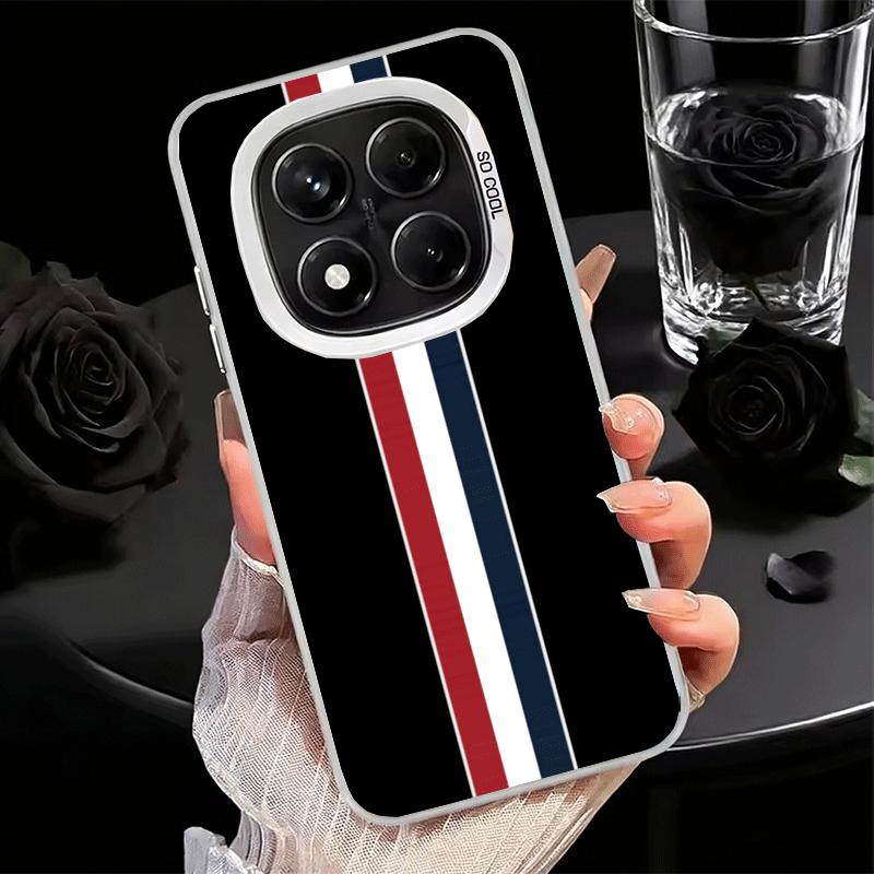 Luxury Sports Line Cool Stripe Shockproof Phone Case for Xiaomi Redmi Note 15 14 13 12 Pro Plus 11 11S 11T 5G Cover Anti Fall Fu