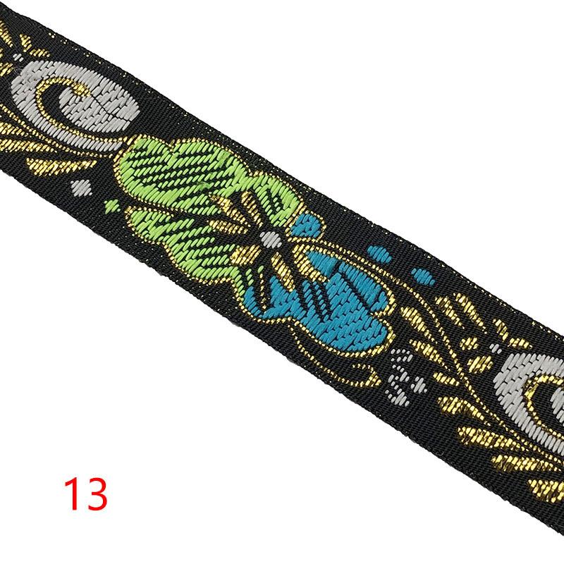 Diy handgefertigte Materialien 1 Streifen 7 Meter 2,5 cm Stickerei Ethnische Spitze Computer Jacquard Vorhang Heimtextilien Kleidung Spitzenzubehör