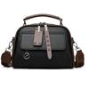 Women's Textured Leather Top-Handle Crossbody Bag Multi-Pocket Design Casual Shoulder Bag
