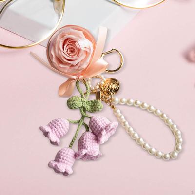 Schlüsselanhänger mit ewiger Blume, als Accessoire für Muttertagsgeschenke, Ornament, Handtasche, süßer, modischer Schlüsselanhänger