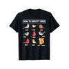 HOW TO IDENTIFY BIRDS NOT A BIRD Meme Women's T Shirt Men Oversized Tee Cotton Vintage Harajuku O-Neck Short Sleeve Unisex Top
