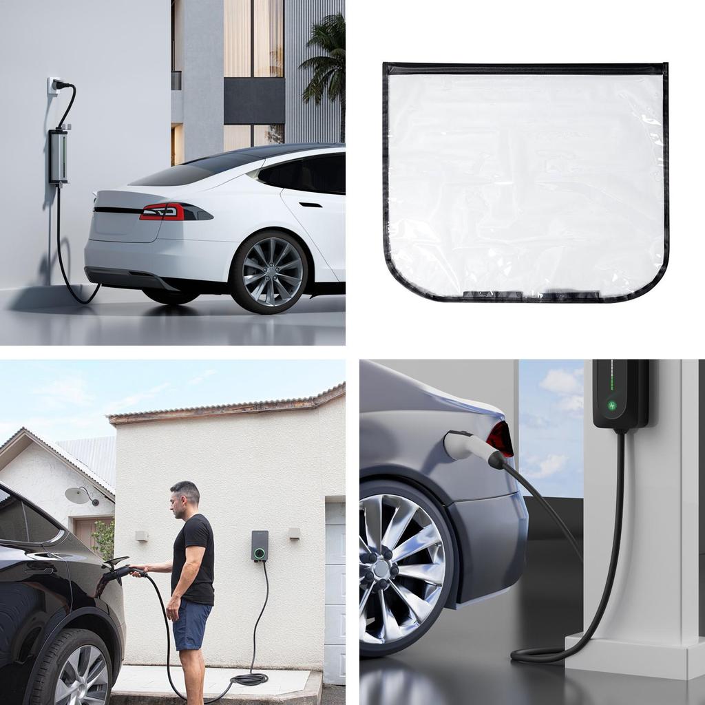 EV Charger Port Rain Cover All-Weather Snowproof Rainproof Waterproof Dustproof Electric Vehicle Charger Plug Rain Cover For