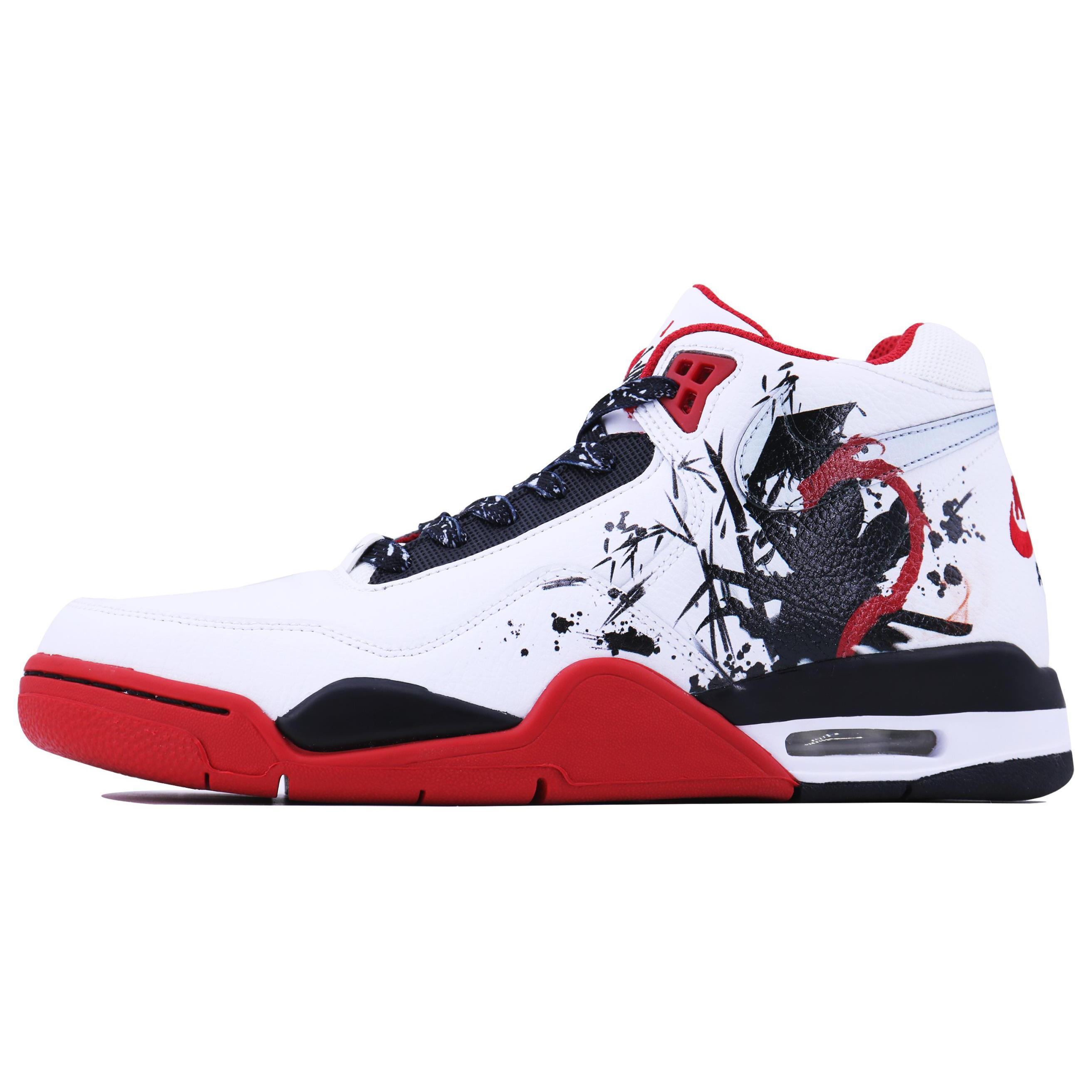 

Nike Flight Legacy Swordsman SDS Cushioning Mid top Vintage Basketball Shoes Unisex White BQ4212-100(Team168-) 43