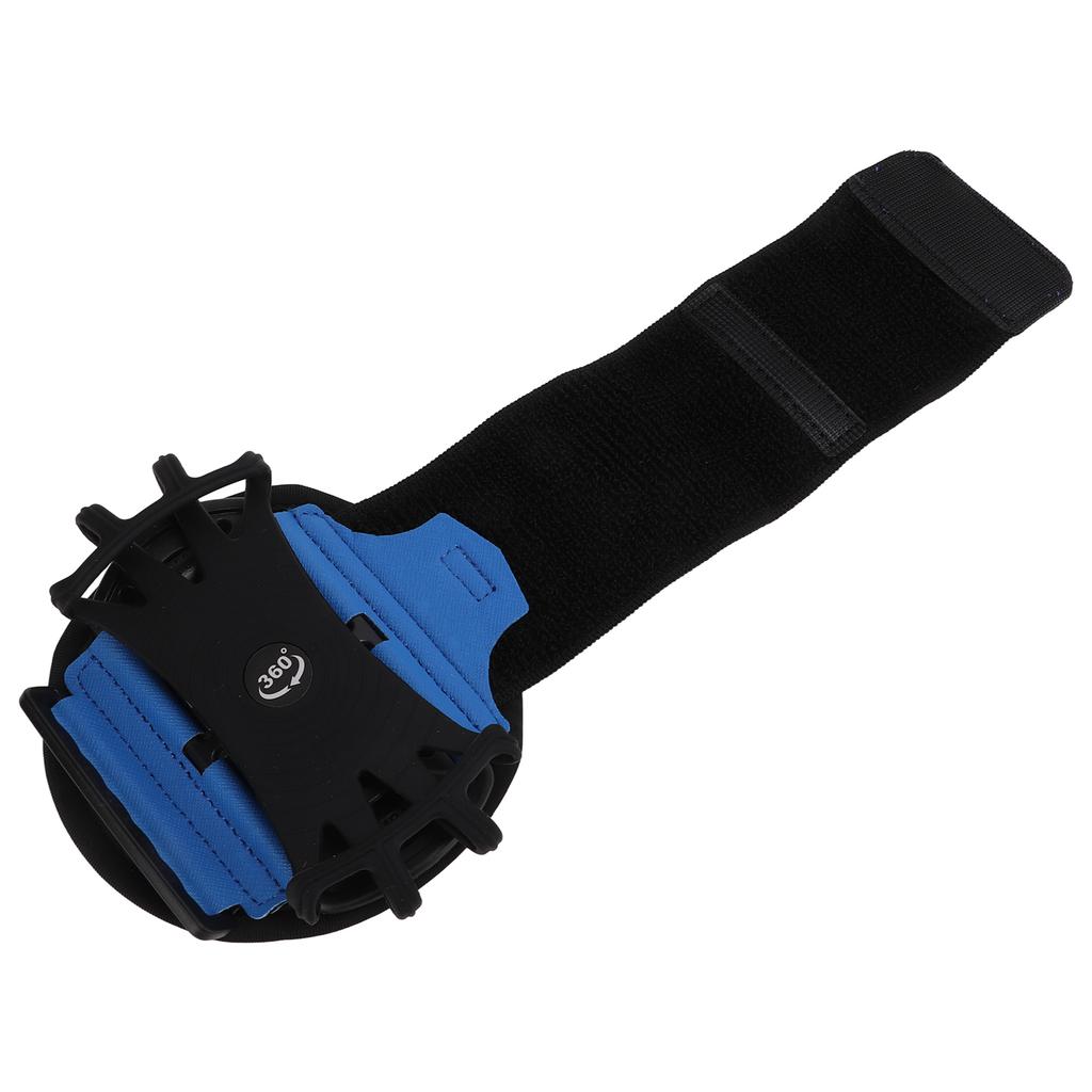 Phone Holder Armband Wrist Case 180 Degrees  Rotation Detachable Wristband Case for 6.6in PhonesBlue