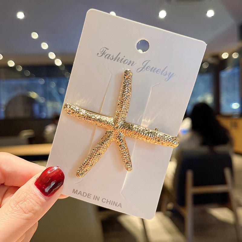 

1 шт. Новая серебристая заколка для волос в виде морской звезды для женщин, заколка-уточка для челки, для непослушных волос, аксессуары для волос, набор аксессуаров для волос