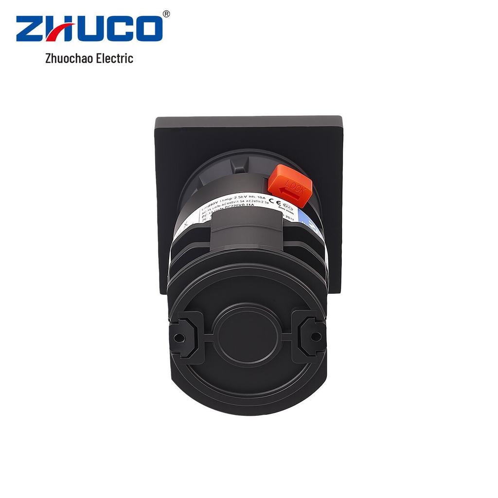 Zhuochao LW8-10C/D202.2Y Three-Speed Two-Position Single-Hole Keyed Rotary Selector Switch