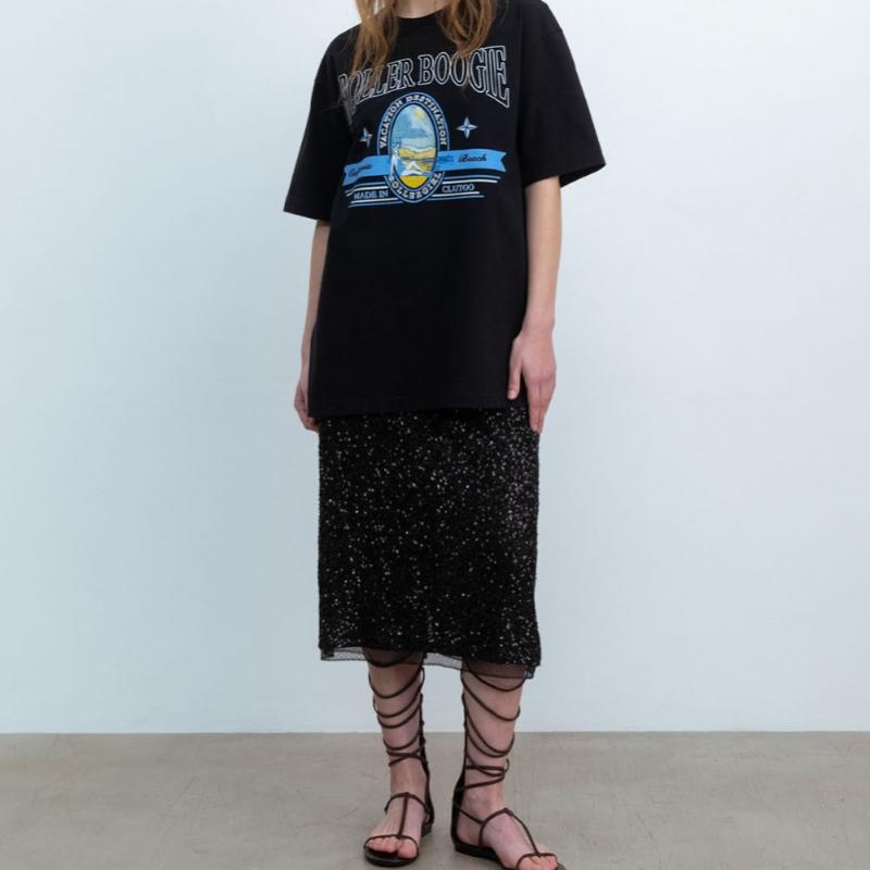Cluto Black Champagne Skirt