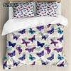 Butterfly Duvet Cover Romantic Spring Theme Bedding Set Colorful Flying Butterflies Quilt Cover Twin Full For Girls Teen Deocr