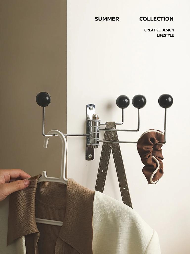 Space Saving Living Room Furniture Multifunctional Hanger Hooks Retro Decorative Clothes Organizer Iron Wall Coat Racks