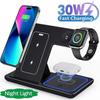 30W LED-Schnellladegerät mit kabellosem Ladegerät, 3-in-1, faltbare Ladestation für iPhone 15 14 13 12 11, Apple Watch 9 8 7 6 5, Airpods Pro