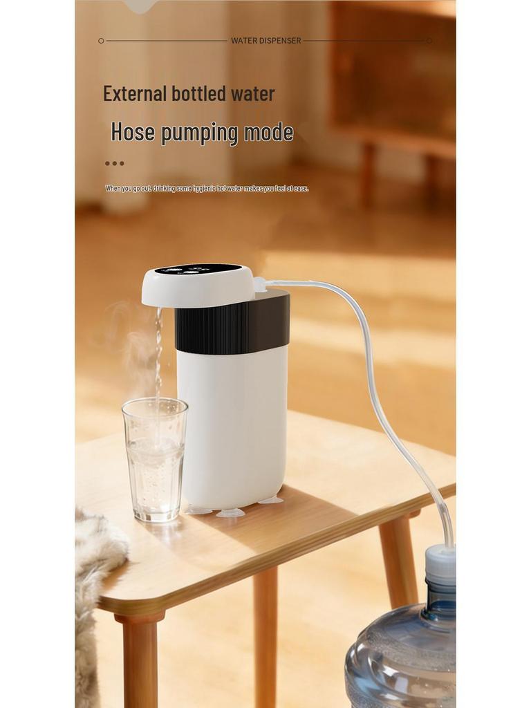 Compact Pump-Action Hot Water Dispenser: Instant Heating Kettle for Home, Travel, Tea & Formula