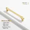 French Modern Gold Zinc Alloy Cabinet Handle