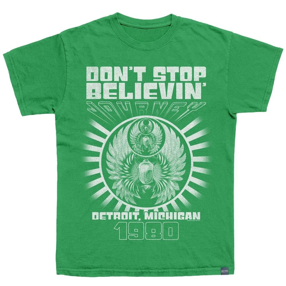 Journey Band T-Shirt 1980 Don039;t Stop Believin Rock Music Mens Official Kelly Unisex T-Shirt XXXXL