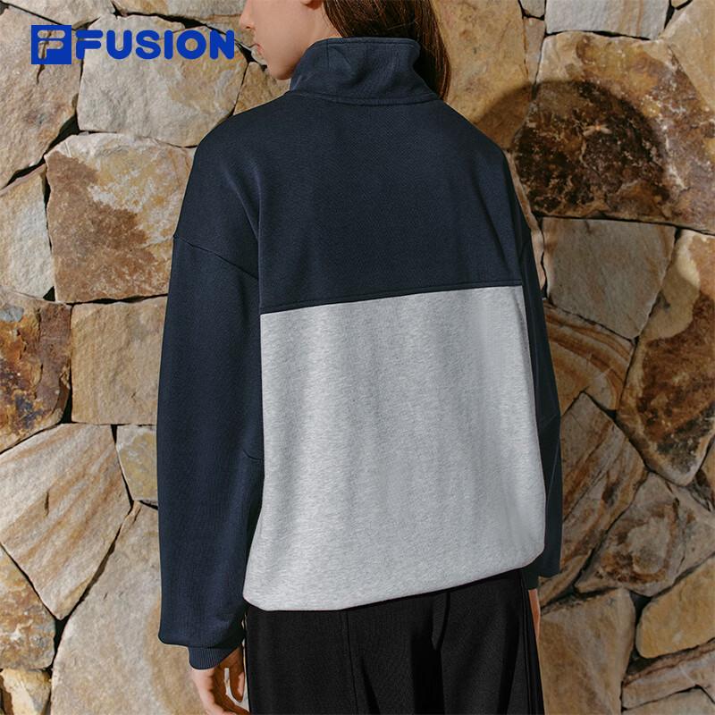 FILA FUSION Women's Minimalist Half-Zip Stand Collar Sweatshirt