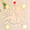 Hollowed Out Christmas Tree Pendant Rudolph Christmas Decoration Christmas Wooden Pendant  Festival
