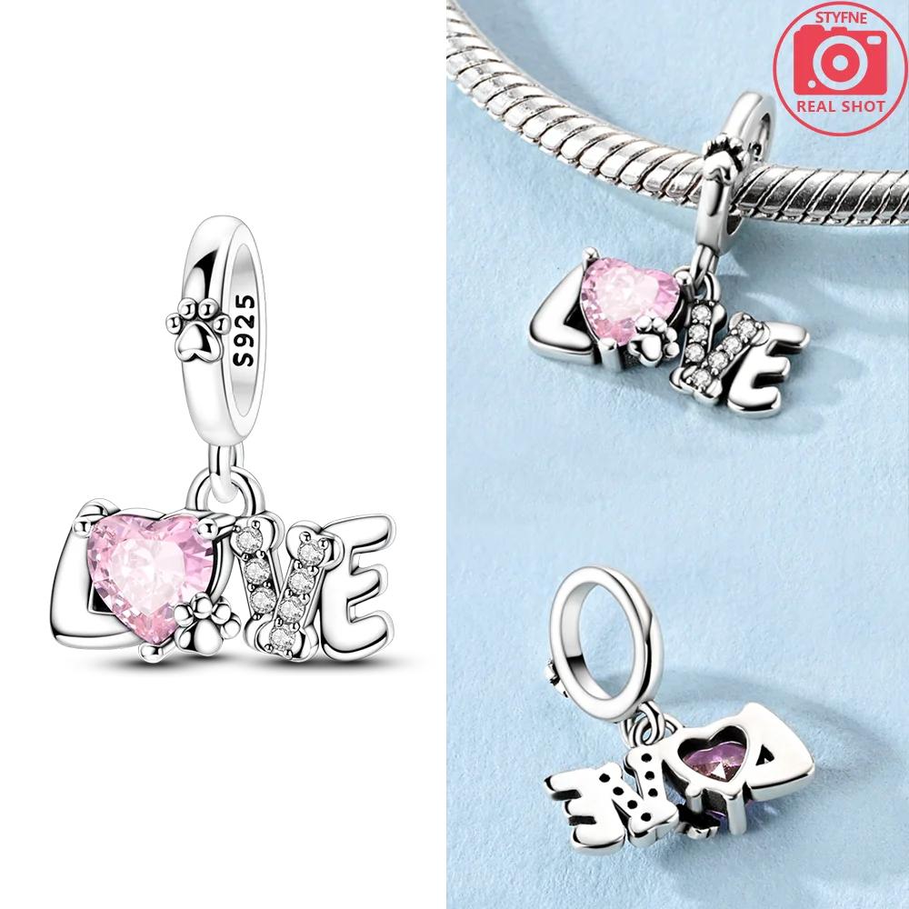 Pink Animal Bow Cat Pendant Bead Component Stars Hearts Ladybug Authentic Original Copper Metal Bead Component Compatible With Women Bracelet High