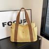 New Hand-held Canvas Bag Office Workers Commute Out Tote Bag Versatile Underarm Bag Casual Shoulder Bag Women