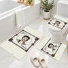 3Pcs Flannel Toilet Mat Set Bruno Mars Bathroom Rug Non Slip Bath Carpet Home Decor