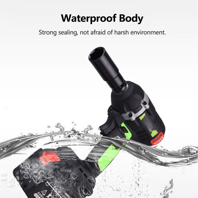 110V-240V Akku-Schlagschrauber Maschinensatz Elektrischer Bohrer Hammer Werkzeug Akku mit LED-Licht