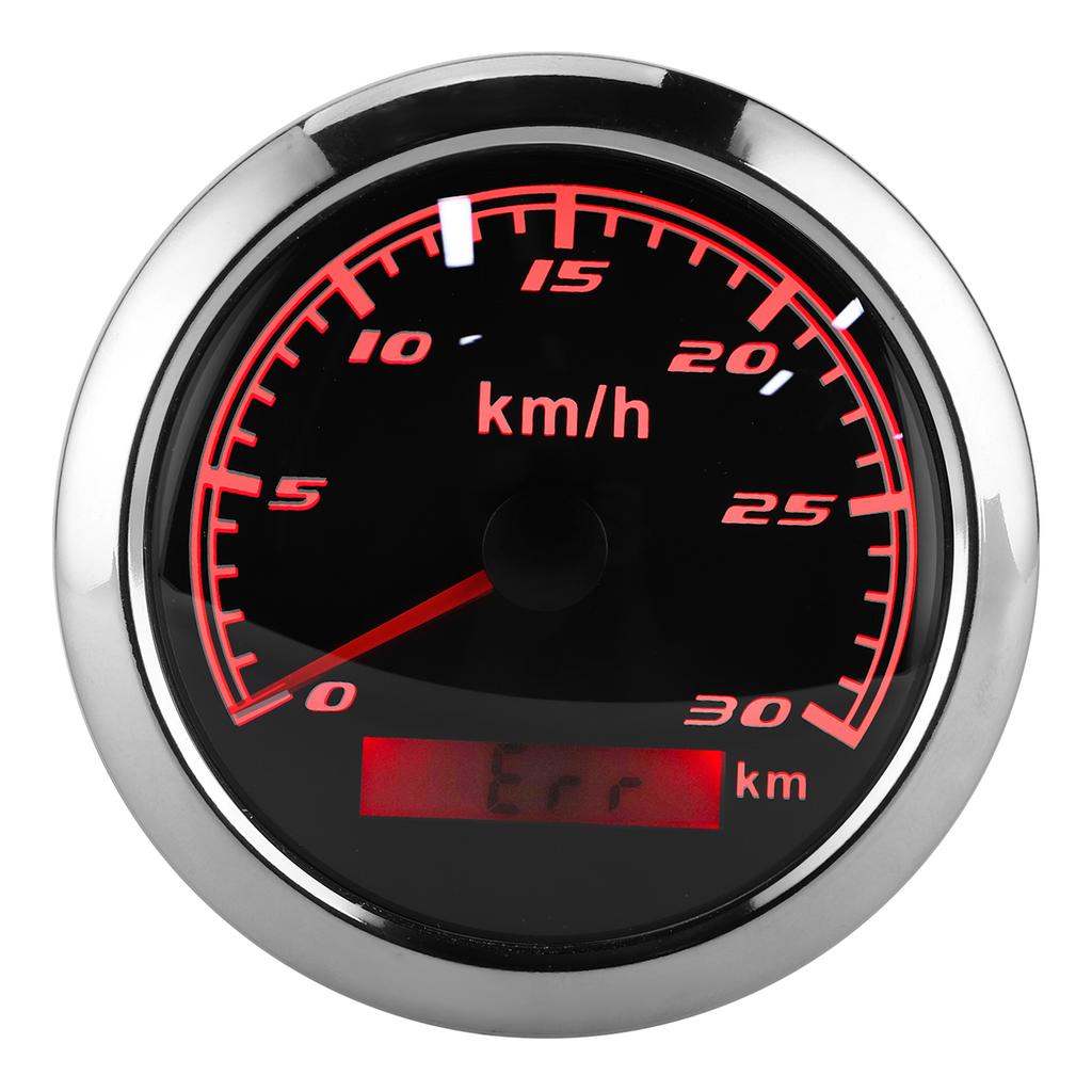 GPS Speedometer 30km H Odometer 85mm IP67 Waterproof for Boat Car Yacht Motorcycle