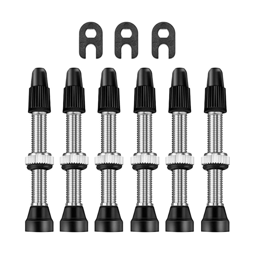6PCS 40mm Presta Stem Tubeless Valves with Core Remover Tool Durable MTB Cycling Repair Accessories Tire Chucks 1