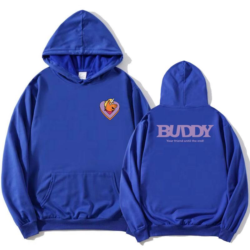 Buddy Il Tuo Amico Fino alla Fine Felpe Uomo Donna Abbigliamento Felpa con Cappuccio a Manica Lunga Felpa con Cappuccio Grafica Tasca Felpa con Cappuccio Stampe Top Unisex
