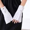 Elegant Flared Pleated Decorative Sleeves Cotton Arm Covers Wrist Cuffs Sleeves For Office Women Daily Wear All Matching
