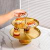Snack Fruit Tray Premium Steel Living Room Coffee Table Surface Front Desk Double-layer Dessert Candy Box Tray Durable Durable