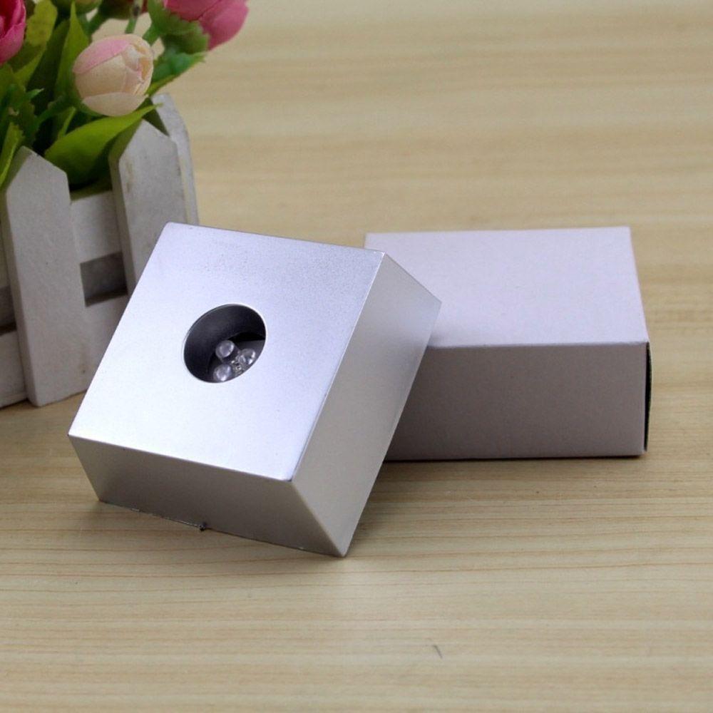 Portable Durable Colorful Changing Figurine 3 LED Light Base Crystal Home Decor Display Base Stand