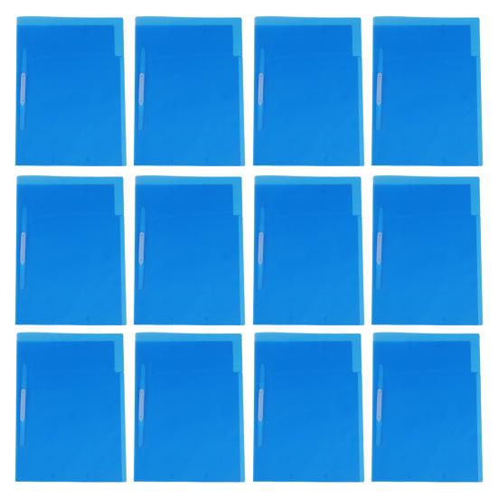 12 Pcs Plastic File Folders Clear Document Organizer with Clip Paper Folders Pockets for Office School Supplies