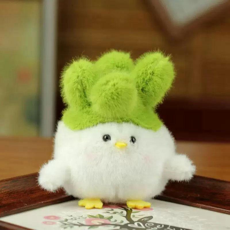 Funny Garlic Bird Talking Plush Toy Mini Chicken Cartoon Keychain for Teens, Stuffed Doll Gift, 11cm