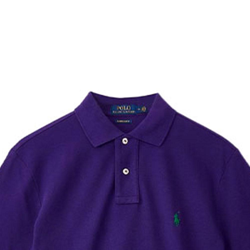 Polo Ralph Lauren Embroidered Letter Short Sleeve Polo Shirt Men Tops Purple 710782592-027