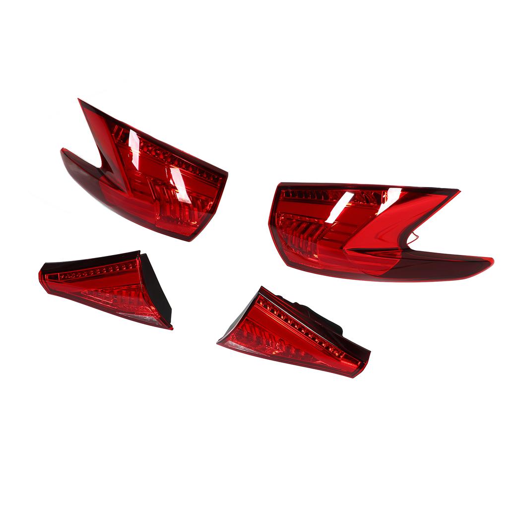 Red Lens LED Tail Lights Sequential Turn Signal Rear Brake Reverse Running Lamp Replacement for Hyundai I20 2020‑2022