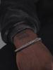 Hip Hop Silver Color Stainless Steel Men Bracelet Retro Metal Braid Thick Chain Bracelet Fashion Women Jewelry Accessories