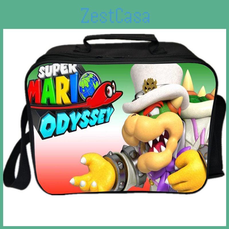 Mario Insulated Lunch Bag With Adjustable Shoulder Strap And Large Capacity Design