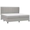 3127989 vidaXL Divan Bed with Mattress Light Grey 200x200cm Fabric