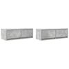 TV Cabinets 2 pcs Concrete Grey 80 x 31 x 25.5 cm Particleboard
