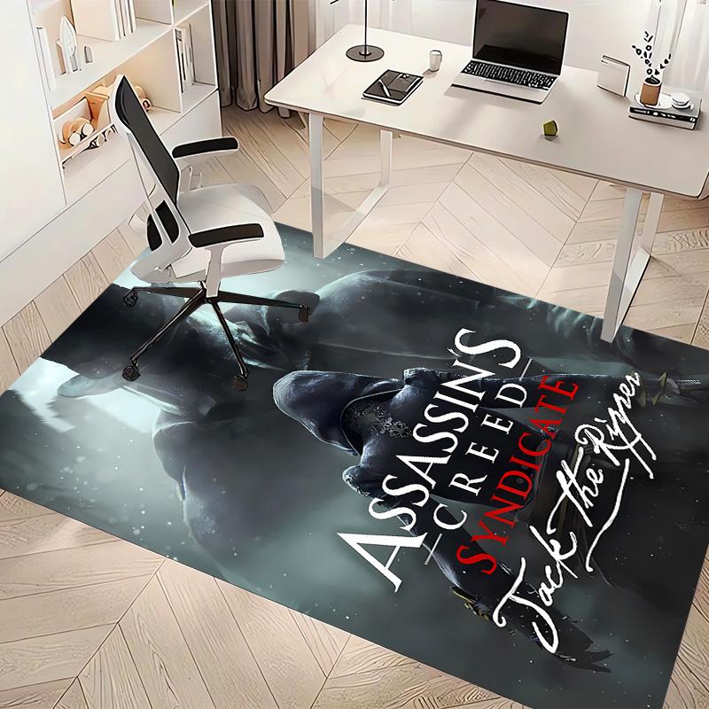 A-Assassin's Creed Bedruckter Saugfähiger Waschbarer Teppich, Rutschfeste Badezimmerteppiche, Küchenteppiche, Yogamatte, Eingangsbereich Wohnzimmer, Camping-Picknickteppiche