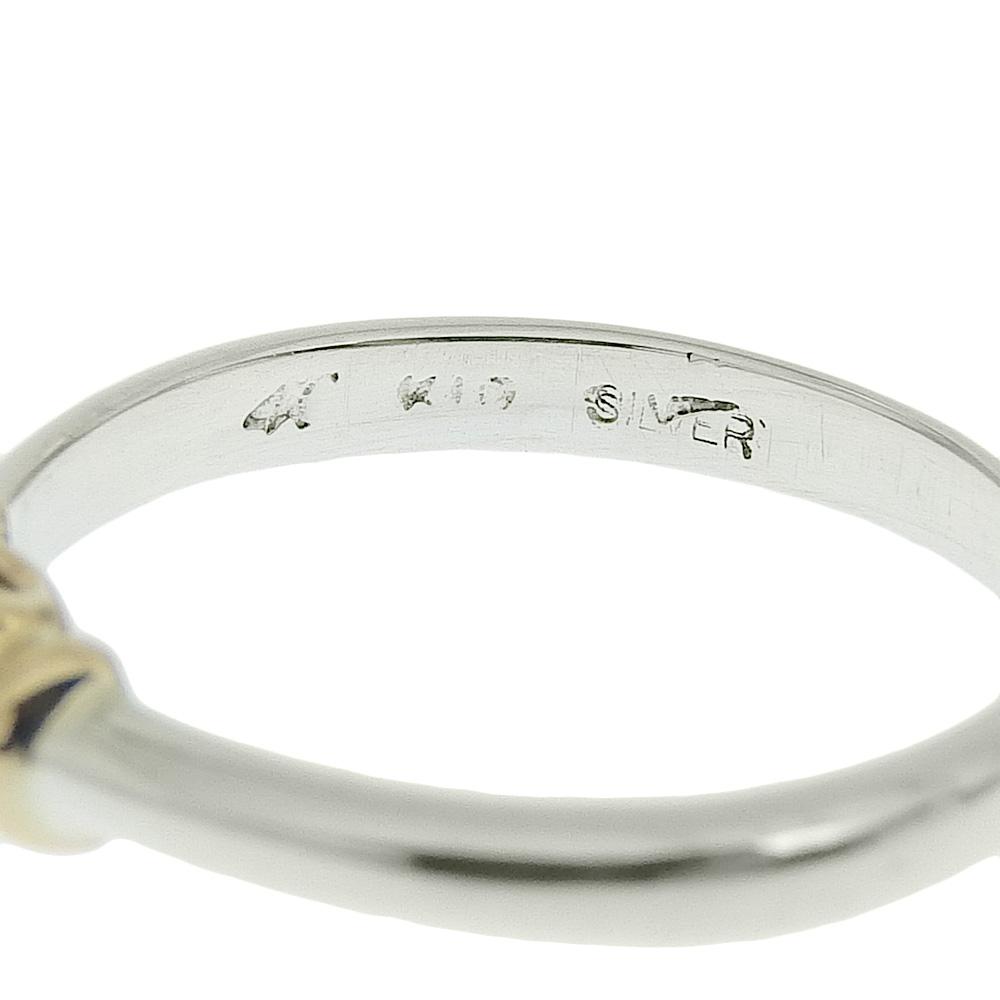 4℃ Ring K10 yellow gold/Silver #4.7(US Size) 1.4g Women Used