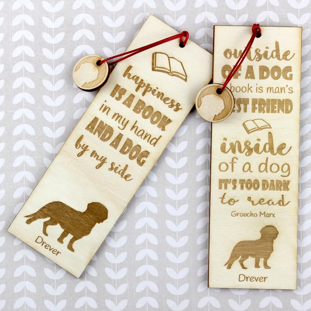 Drever, Swedish Dachsbracke, Bracke - dog bookmark, personalized bookmark, dog gadget for Art-Dog brand readers