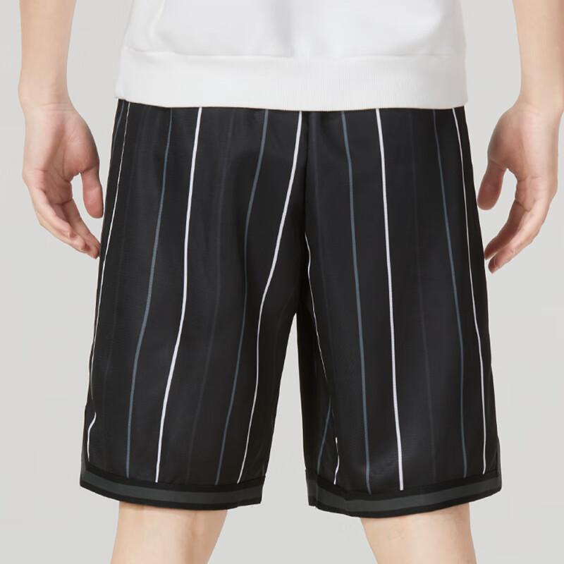 Nike Pruhované šortky se stahovací šňůrkou na basketbal, běh, trénink, prodyšné, volné, ležérní, pánské šortky, černé DX0254-010