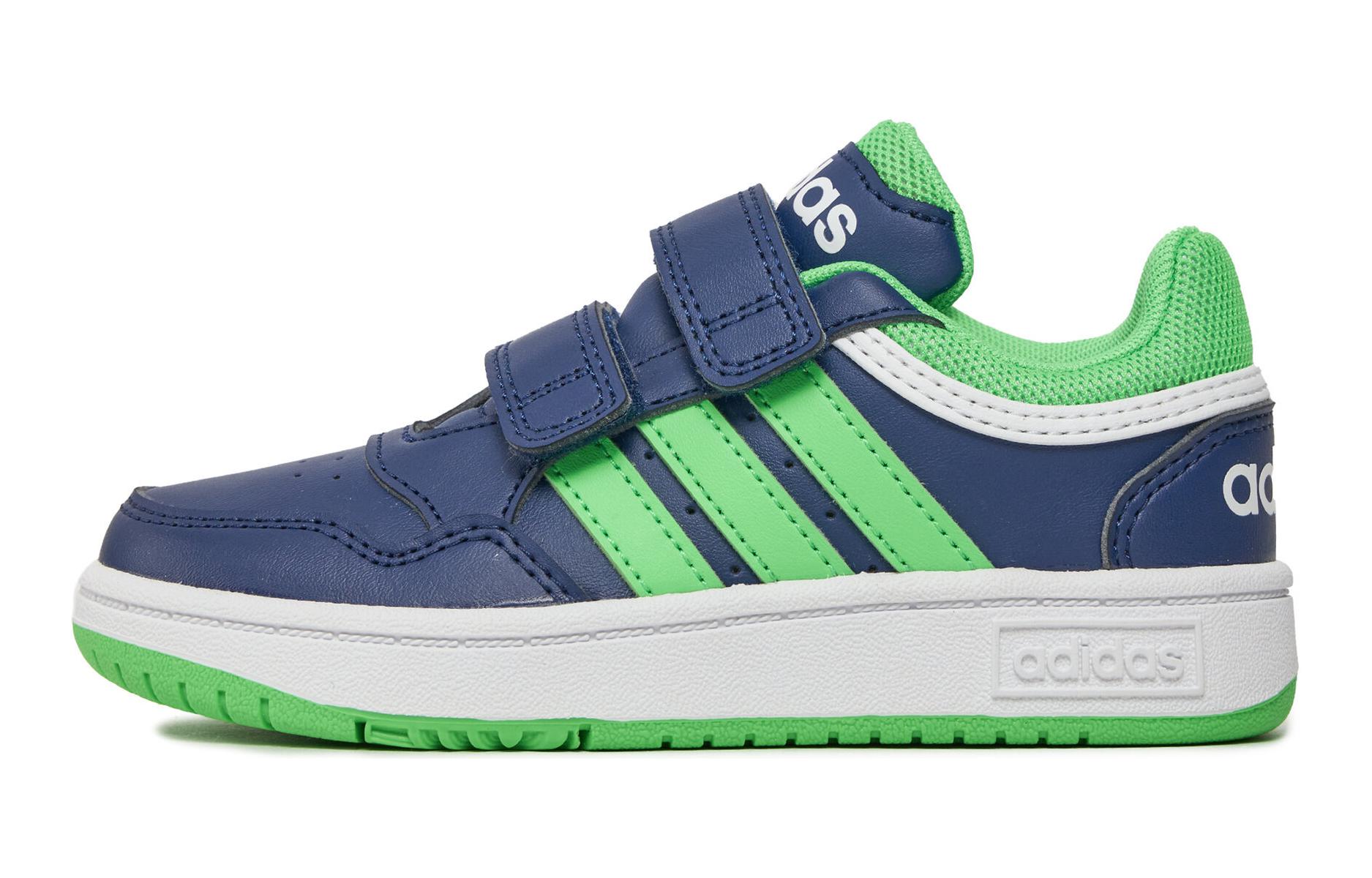 Adidas Neo Hoops 3.0 Cushioning, Wear Resistant Low top Kids Skateboarding Shoes Blue Green Kids IG6107 28