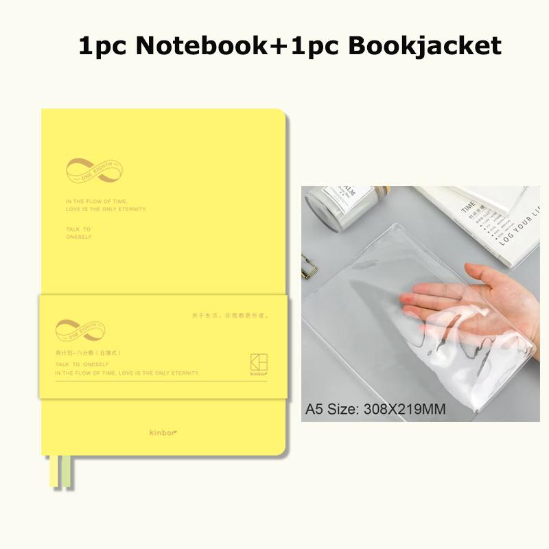 Kinbor A5 Undated Planner Soft PU Travelers Notebook Agenda Money Saving Book Break-even Checklist Todo Goal Stationery