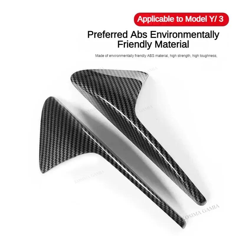 Car Side Camera Protective Cover ABS Carbon Fiber Protective Cover Turn Signal Cover Suitable for Tesla Model 3 Model Y
