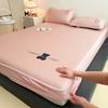 A-class Medium Molecular Weight PE Embroidered Cooling Mat Three Piece Set Summer Washable Cool Feeling Bean Ice Silk Mat Bed Cover