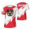 AUSTRIA Flag 3D Print Sports Quick-dry Breathable Men T-shirt Football Jersey Team Short-sleeve Parent-child Top Clothes Summer