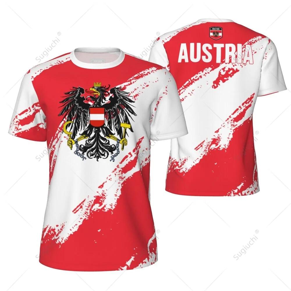 AUSTRIA Flag 3D Print Sports Quick-dry Breathable Men T-shirt Football Jersey Team Short-sleeve Parent-child Top Clothes Summer